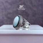 انگشتر نقره مردانه عقیق سبز