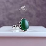 انگشتر نقره مردانه عقیق سبز