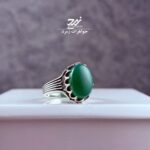 انگشتر نقره مردانه عقیق سبز