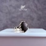 انگشتر نقره مردانه عقیق مشکی