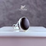 انگشتر نقره مردانه عقیق مشکی
