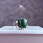 انگشتر نقره مردانه عقیق سبز