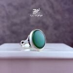 انگشتر نقره مردانه عقیق سبز