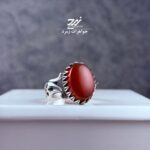 انگشتر نقره مردانه عقیق سرخ