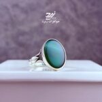 انگشتر نقره مردانه عقیق سبز