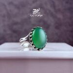 انگشتر نقره مردانه عقیق سبز