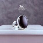 انگشتر نقره مردانه عقیق مشکی