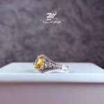 انگشتر نقره زنانه جواهری سیترین