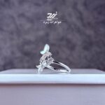 انگشتر نقره زنانه طرح پروانه