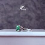 انگشتر نقره زنانه زمرد زامبیا درجه یک