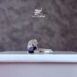 انگشتر نقره زنانه یاقوت کبود
