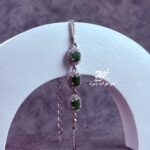 دستبند نقره جواهری زمرد زامبیا