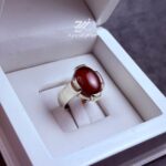 انگشتر نقره مردانه عقیق سرخ