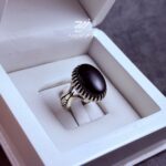 انگشتر نقره مردانه عقیق مشکی اصل