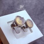 ست انگشتر زنانه مردانه عقیق نباتی یمنی