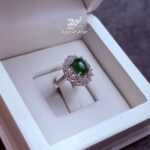 انگشتر نقره زنانه عقیق سبز