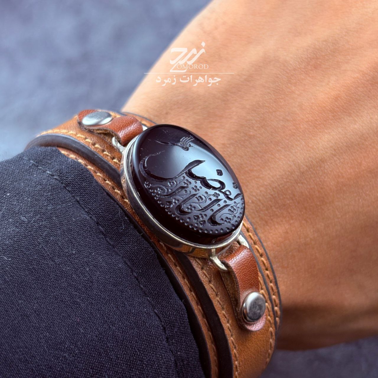 دستبند نقره عقیق کبدی چرم طبیعی درجه یک دستبند نقره عقیق کبدی چرم طبیعی درجه یک