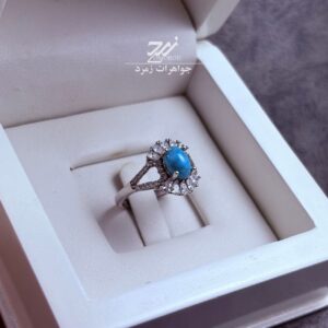 انگشتر نقره زنانه فیروزه نیشابور