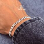 دستبند نقره مردانه طرح کارتیر کار ترک