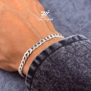 دستبند نقره مردانه طرح کارتیر کار ترک