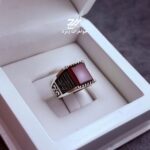 انگشتر نقره مردانه عقیق سرخ