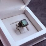 انگشتر نقره مردانه عقیق سبز