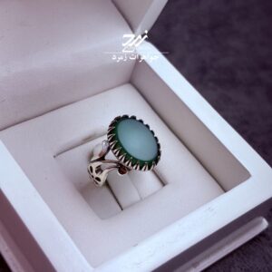 انگشتر نقره مردانه عقیق سبز