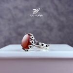 انگشتر نقره مردانه عقیق سرخ