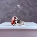 انگشتر نقره مردانه عقیق سرخ