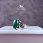 انگشتر نقره مردانه عقیق سبز