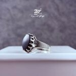 انگشتر نقره مردانه عقیق مشکی