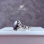 انگشتر نقره مردانه عقیق مشکی