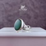 انگشتر نقره مردانه عقیق سبز