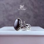 انگشتر نقره مردانه عقیق مشکی