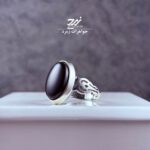 انگشتر نقره مردانه عقیق مشکی