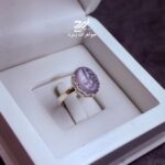 انگشتر نقره زنانه عقیق سوسنی حکاکی یا زهرا