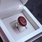 انگشتر نقره مردانه عقیق سرخ حکاکی حسین