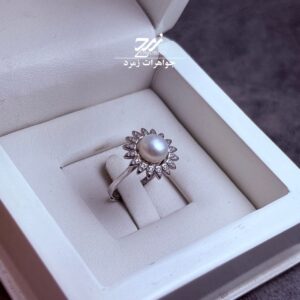 انگشتر نقره زنانه مروارید پرورشی اصل