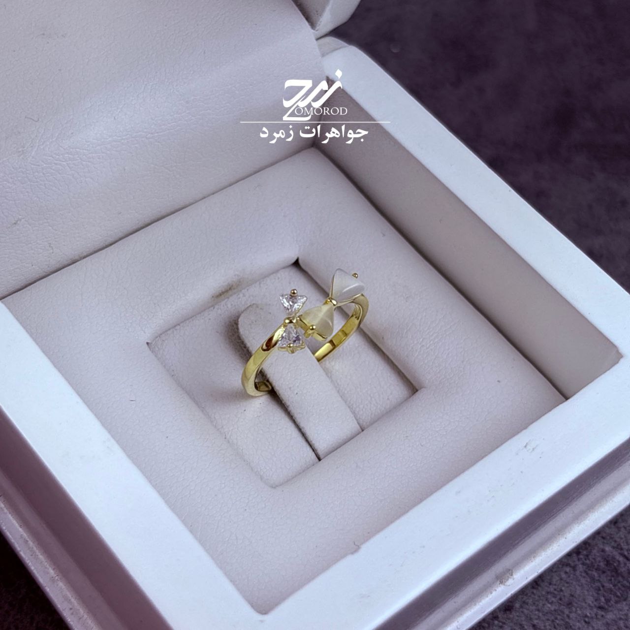 انگشتر نقره زنانه پاپیون انگشتر نقره زنانه پاپیون