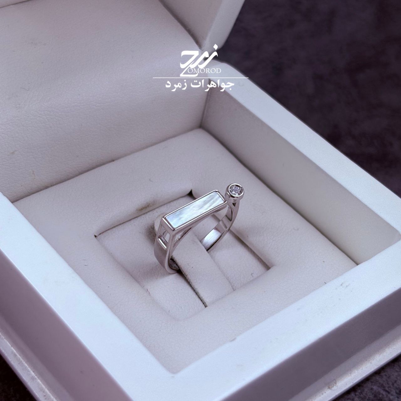 انگشتر نقره زنانه جواهری انگشتر نقره زنانه جواهری
