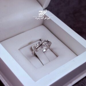 انگشتر نقره زنانه طرح برگ