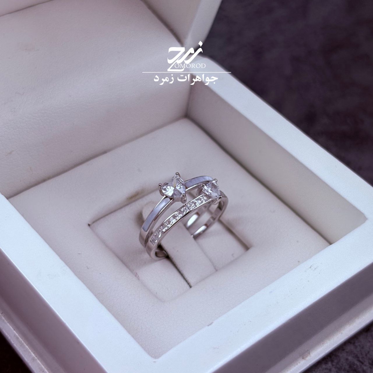 انگشتر نقره زنانه جواهری انگشتر نقره زنانه جواهری