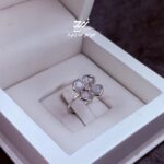 انگشتر نقره زنانه طرح گل
