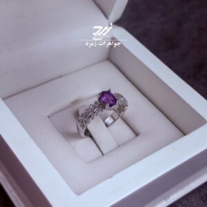 انگشتر نقره زنانه آمیتیست
