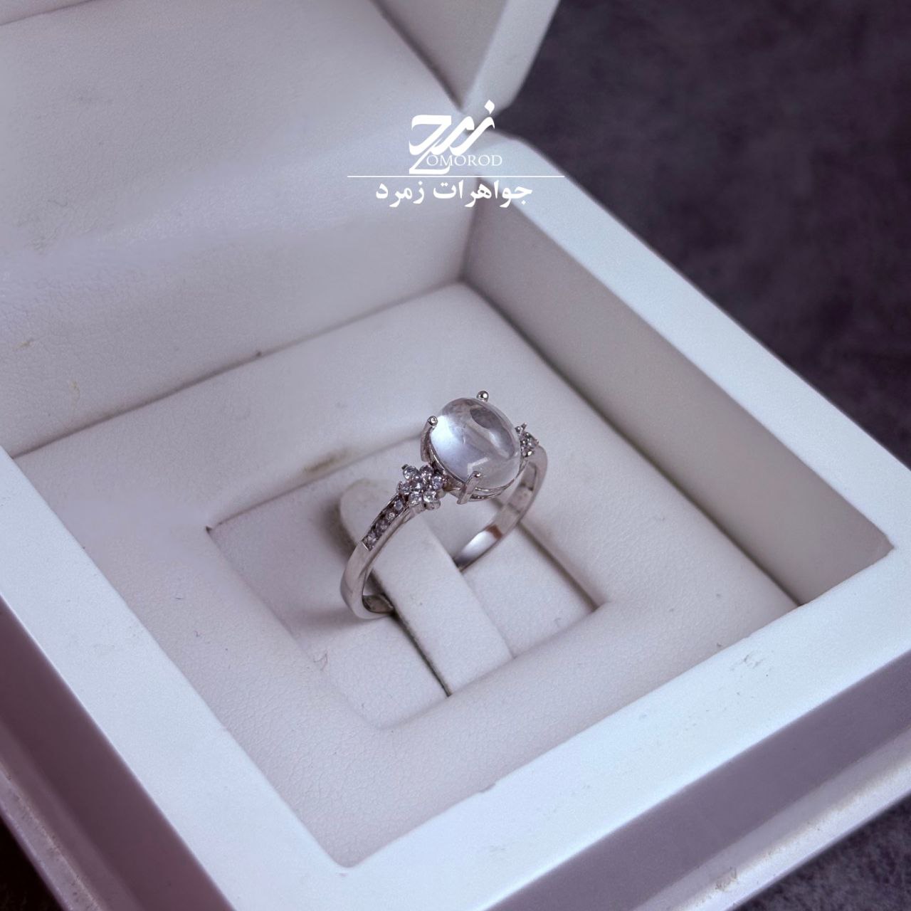 انگشتر نقره زنانه دُر نجف انگشتر نقره زنانه دُر نجف