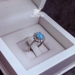 انگشتر نقره زنانه فیروزه نیشابور