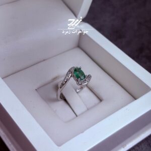 انگشتر نقره زنانه زمرد زامبیا