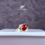 انگشتر نقره زنانه عقیق سرخ