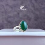 انگشتر نقره زنانه عقیق سبز
