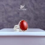 انگشتر نقره زنانه عقیق یمنی سرخ